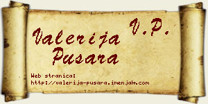 Valerija Pušara vizit kartica
